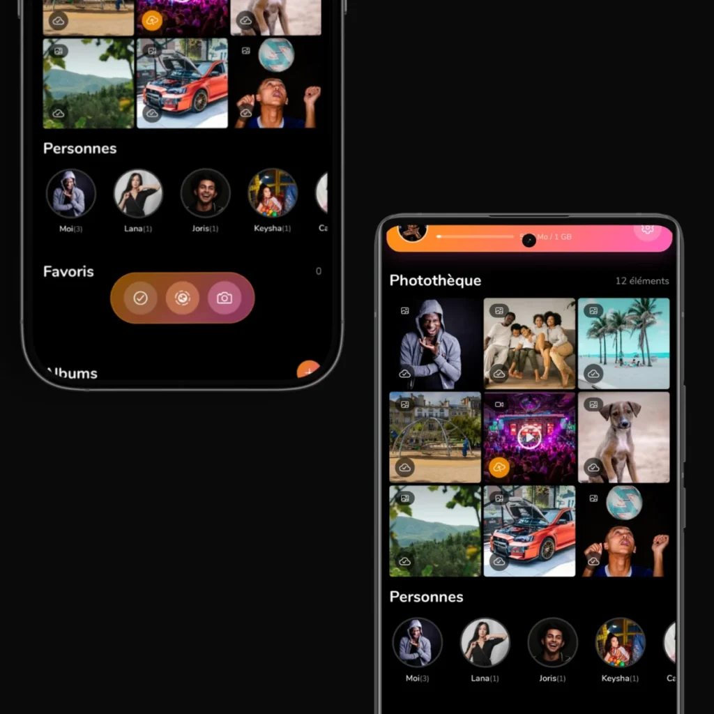 Galerie photo synchroniser avec le Memories Cloud.